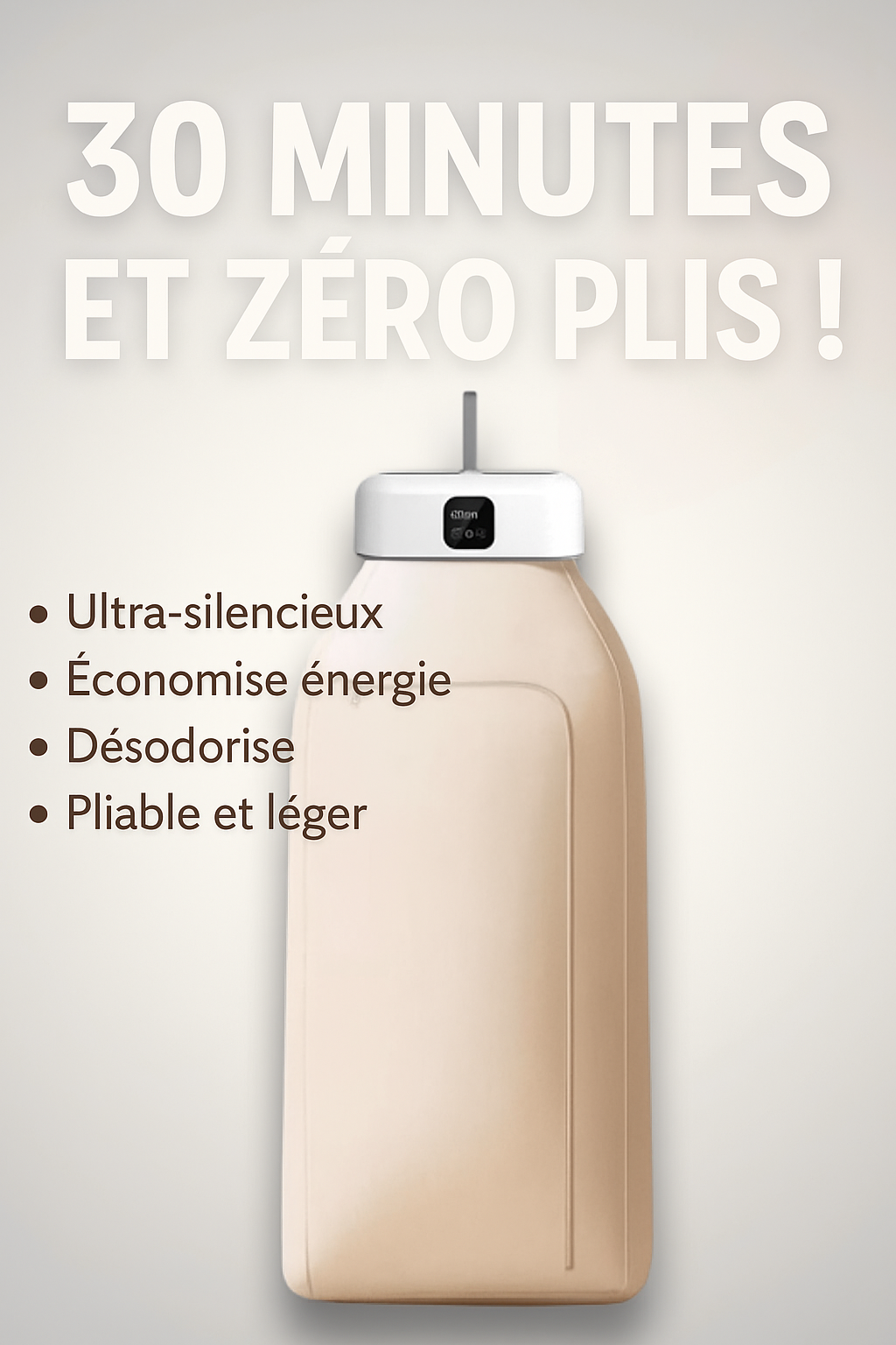 Sèche-linge intelligent pliable — Séchage rapide en 30 min & vêtements sans plis